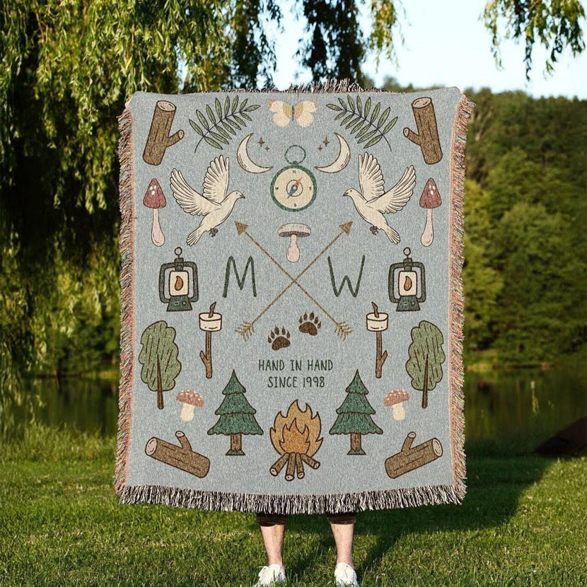 Outdoorsy Couples Blanket