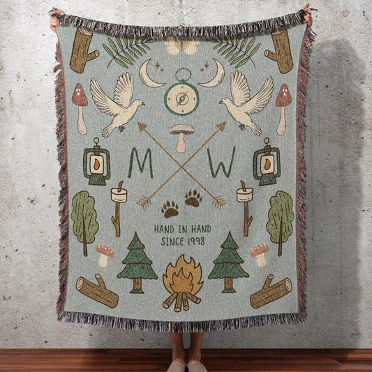 Outdoorsy Couples Blanket